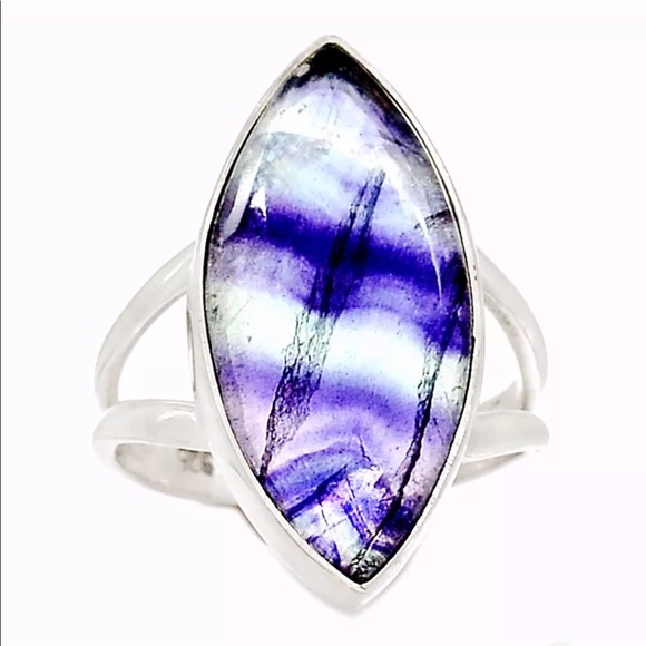 rainbow fluorite ring